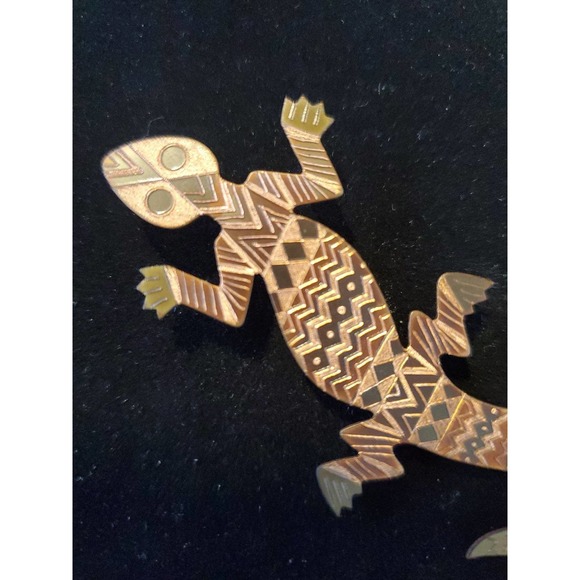 Copper Tribal Pin - J. McDermott Signed - Picture 4 of 5